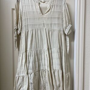 Altar'd State Cream Tiered Dress